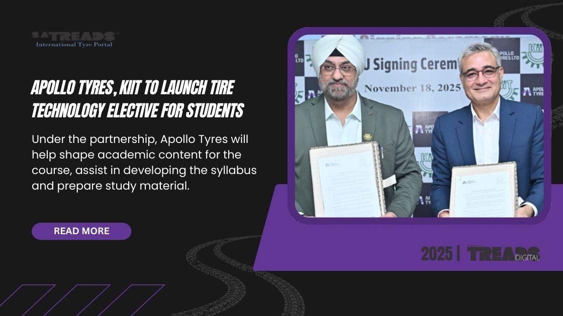 Apollo Tyres, KIIT to Launch Tire Technology Elective for Students