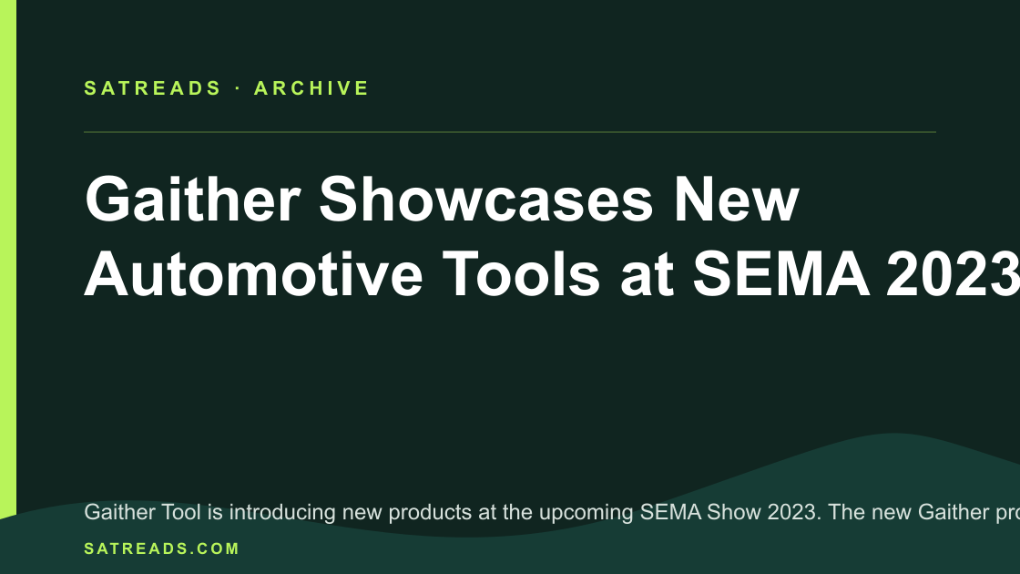 Gaither Showcases New Automotive Tools at SEMA 2023