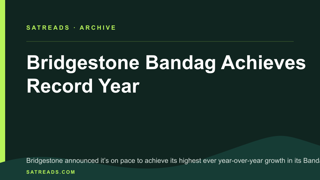 Bridgestone Bandag Achieves Record Year